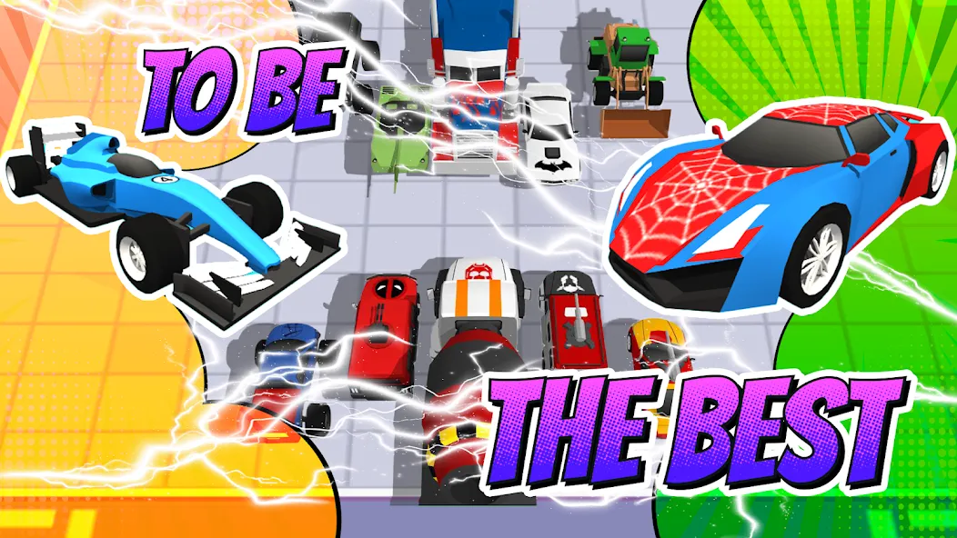 Superhero Car Merge Battle МОД/Взлом [Деньги, Монеты и Меню MOD] Screenshot 1