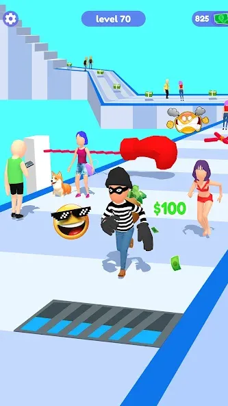 Thief Run Race 3D: Fun Race МОД/Взлом [Много монет, Открытые уровни и Мега MOD] Screenshot 3
