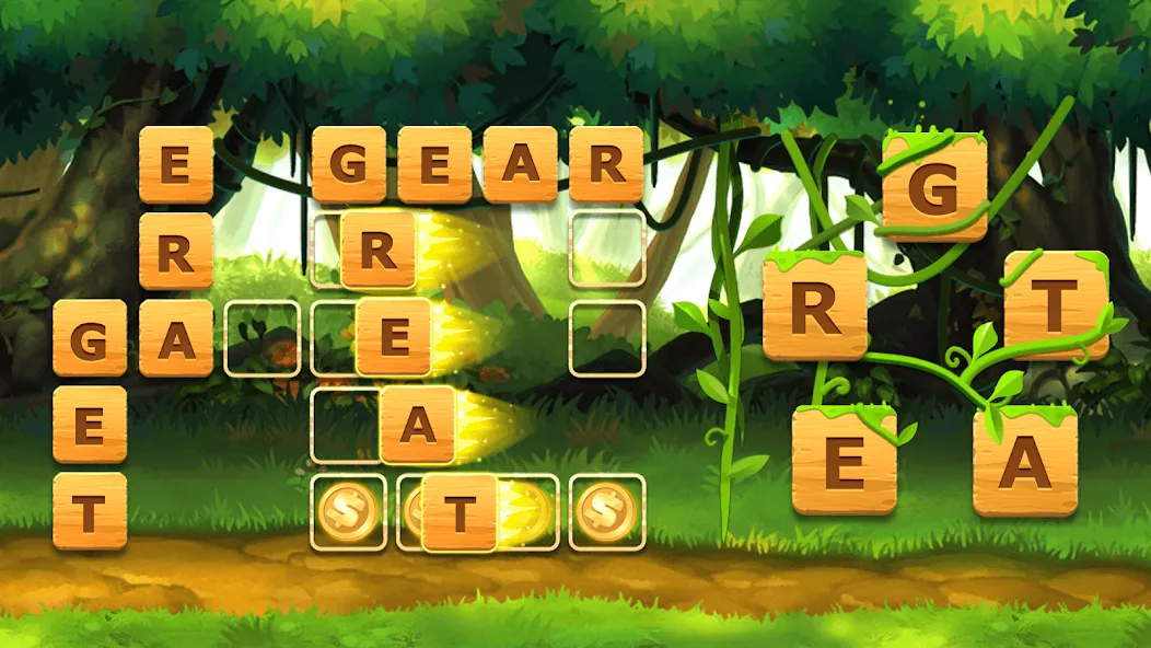 Word Crossword Puzzle МОД/Взлом [Меню, Бесконечные монеты и Открытые уровни] Screenshot 2
