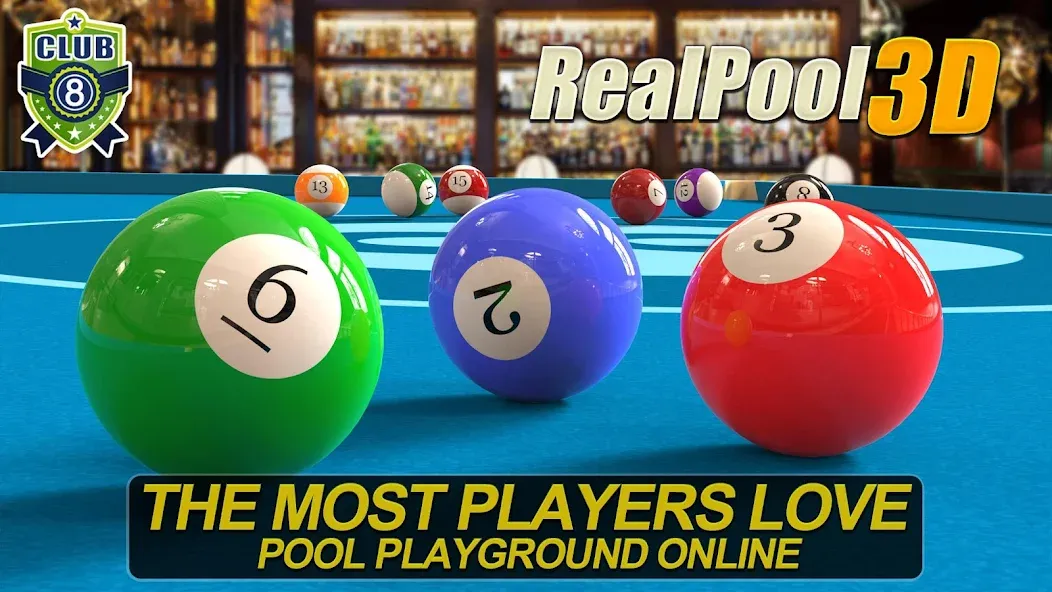 Real Pool 3D Online 8Ball Game (Реал Пул 3Д Онлайн 8Бол Гейм) МОД/Взлом [Все открыто, Дополнительные деньги и Меню MOD] Screenshot 1