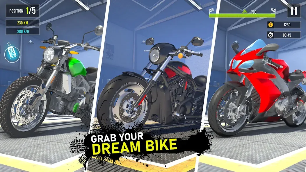 Moto Traffic Bike Race Game 3d (Мото Трафик Байк Рейс Гейм 3д) МОД/Взлом [Много денег, Монет и Все открыто] Screenshot 2