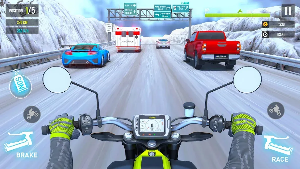 Moto Traffic Bike Race Game 3d (Мото Трафик Байк Рейс Гейм 3д) МОД/Взлом [Много денег, Монет и Все открыто] Screenshot 3