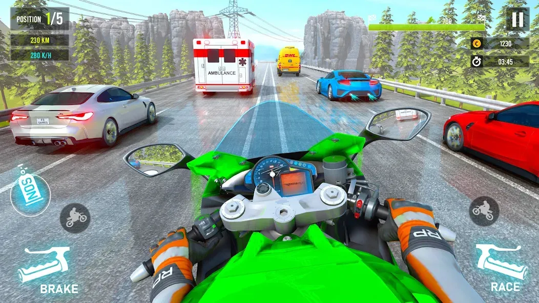 Moto Traffic Bike Race Game 3d (Мото Трафик Байк Рейс Гейм 3д) МОД/Взлом [Много денег, Монет и Все открыто] Screenshot 5