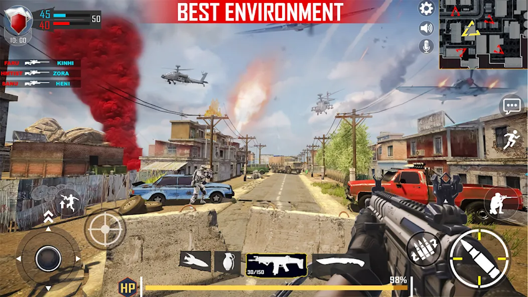 Real Commando FPS Gun Shooting МОД/Взлом [Деньги, Монеты и Меню MOD] Screenshot 5