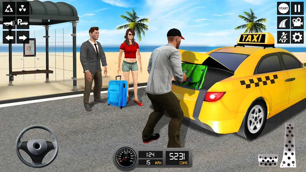 Taxi Simulator 3d Taxi Sim МОД/Взлом [Все открыто, Дополнительные деньги и Меню MOD] Screenshot 1