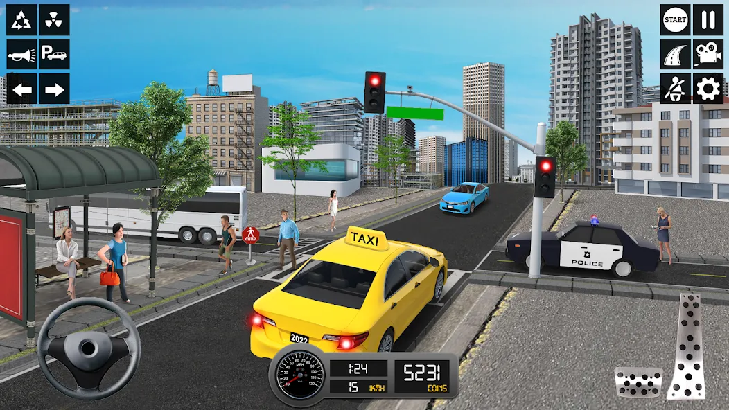 Taxi Simulator 3d Taxi Sim МОД/Взлом [Все открыто, Дополнительные деньги и Меню MOD] Screenshot 3
