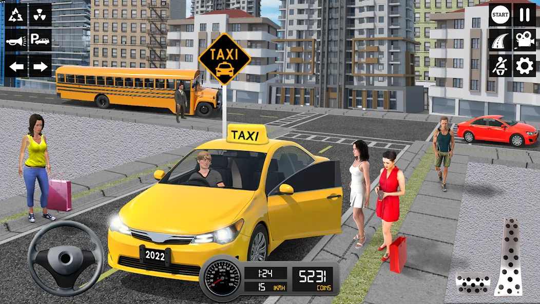 Taxi Simulator 3d Taxi Sim МОД/Взлом [Все открыто, Дополнительные деньги и Меню MOD] Screenshot 4