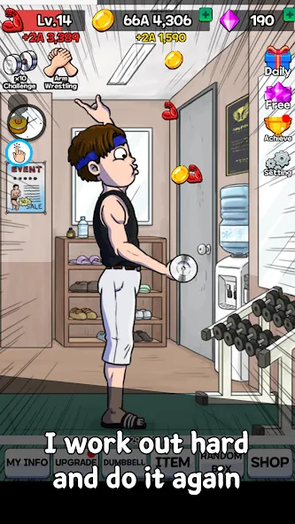 Arm Wrestling Clicker (Армреслинг Кликер) МОД/Взлом [Все открыто, Дополнительные деньги и Меню MOD] Screenshot 4