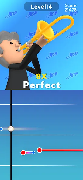 Trombone! МОД/Взлом [Меню, Бесконечные монеты и Открытые уровни] Screenshot 3