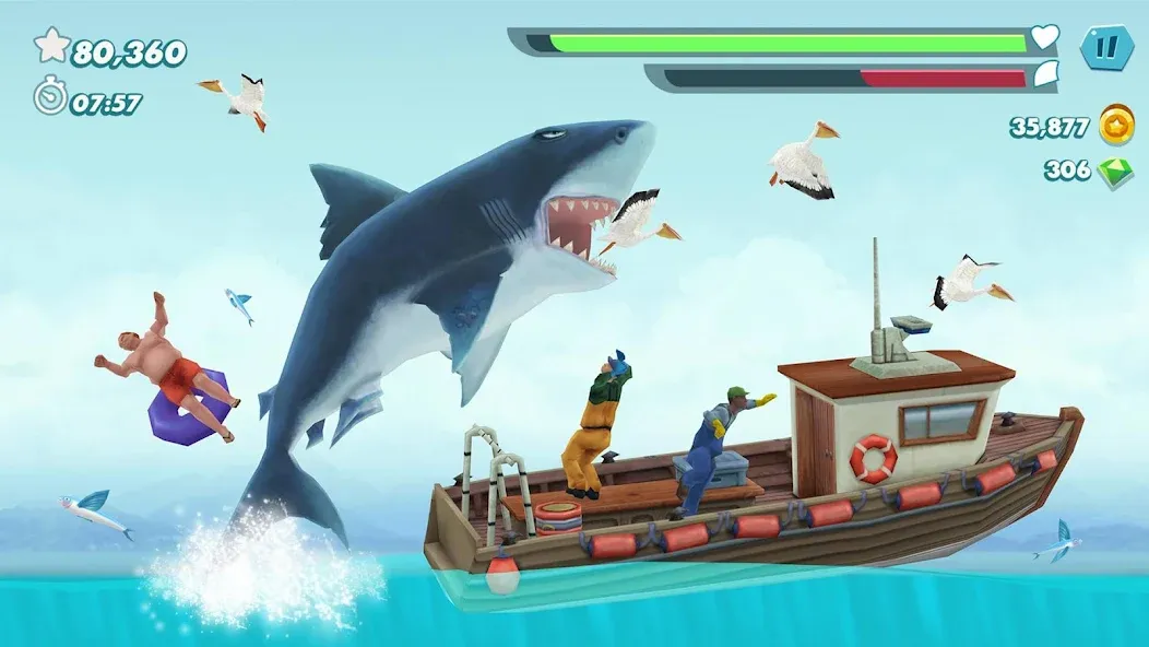 Hungry Shark Evolution (Хангри Шарк Эволюшн) МОД/Взлом [Все открыто, Дополнительные деньги и Меню MOD] Screenshot 5