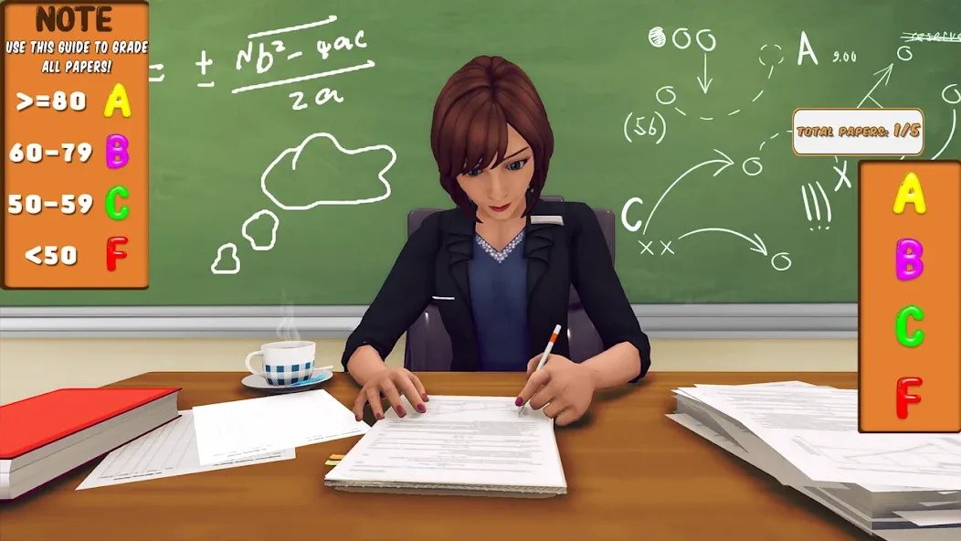 High School Teacher Simulator МОД/Взлом [Все открыто, Дополнительные деньги и Меню MOD] Screenshot 3
