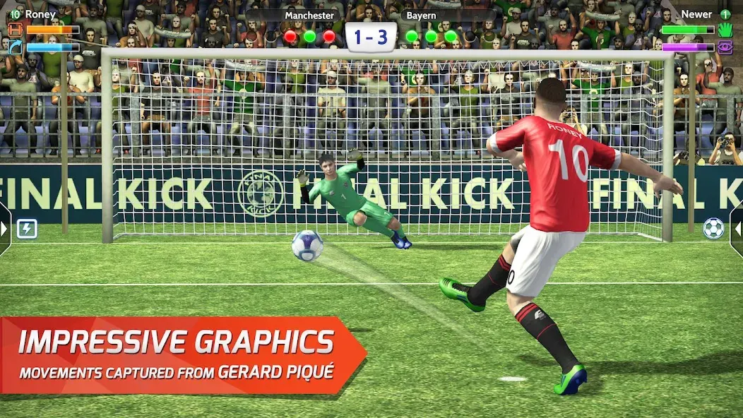 Final Kick: Online Soccer (Финаль кик) МОД/Взлом [Деньги, Монеты и Меню MOD] Screenshot 1