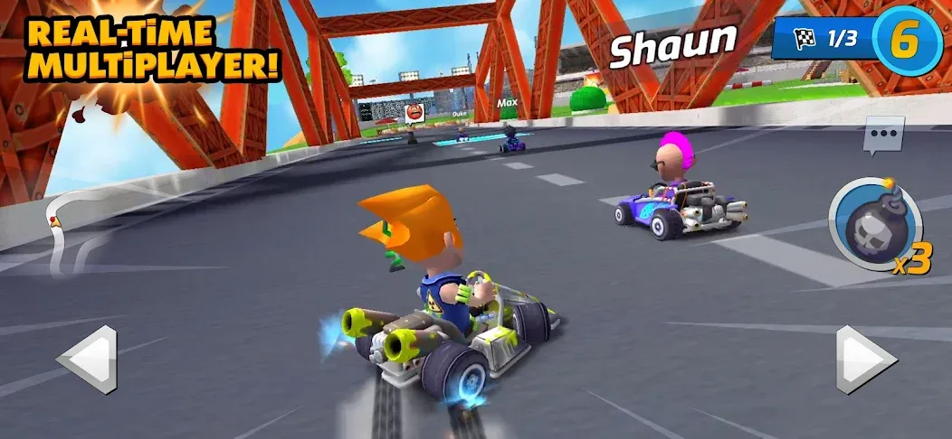 Boom Karts Multiplayer Racing (Бум Картс Мультиплеер Рейсинг) МОД/Взлом [Много денег, Монет и Все открыто] Screenshot 1