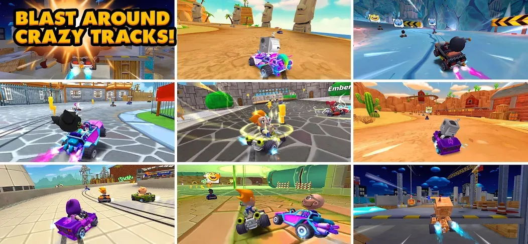 Boom Karts Multiplayer Racing (Бум Картс Мультиплеер Рейсинг) МОД/Взлом [Много денег, Монет и Все открыто] Screenshot 5