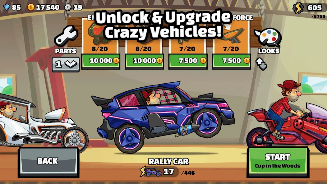 Hill Climb Racing 2 (Хилл Клаим Рейсинг 2) МОД/Взлом [Деньги, Монеты и Меню MOD] Screenshot 3