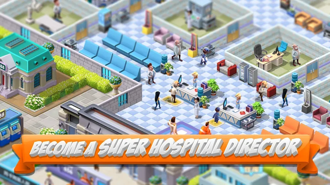 Sim Hospital2-Simulation (Сим Хоспитал2) МОД/Взлом [Меню, Бесконечные монеты и Открытые уровни] Screenshot 3