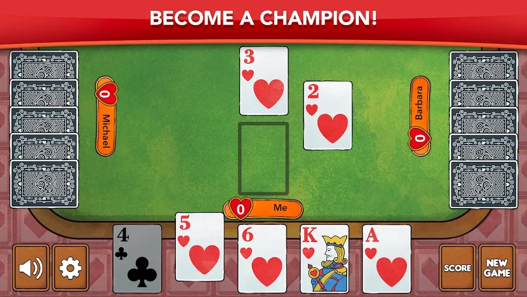 Hearts - Card Game Classic (Хартс) МОД/Взлом [Бесконечные деньги, Монеты и Мега MOD] Screenshot 2