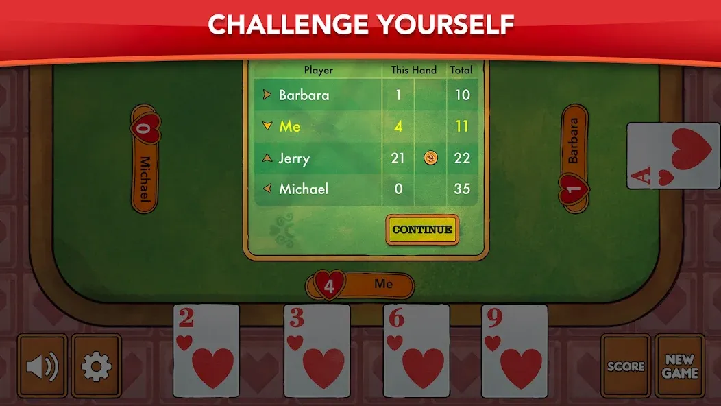 Hearts - Card Game Classic (Хартс) МОД/Взлом [Бесконечные деньги, Монеты и Мега MOD] Screenshot 4