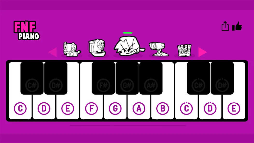 FNF Piano (ФНФ Пиано) МОД/Взлом [Бесконечные деньги, Монеты и Мега MOD] Screenshot 1