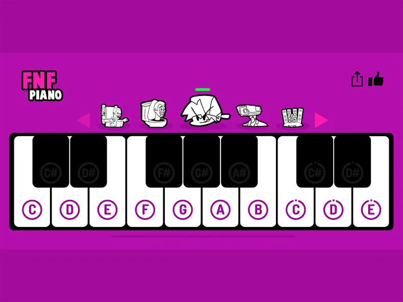 FNF Piano (ФНФ Пиано) МОД/Взлом [Бесконечные деньги, Монеты и Мега MOD] Screenshot 3