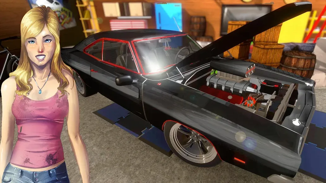 Fix My Car: Muscle Restoration МОД/Взлом [Деньги, Монеты и Меню MOD] Screenshot 1