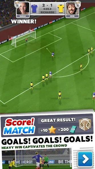 Score! Match - PvP Soccer МОД/Взлом [Бесконечные деньги, Монеты и Мега MOD] Screenshot 1