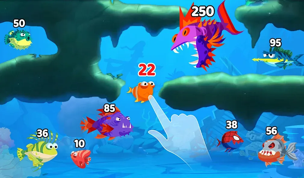 Fish Town IO: Mini Aquarium (Фиш Таун Ай Ой) МОД/Взлом [Меню, Бесконечные монеты и Открытые уровни] Screenshot 2