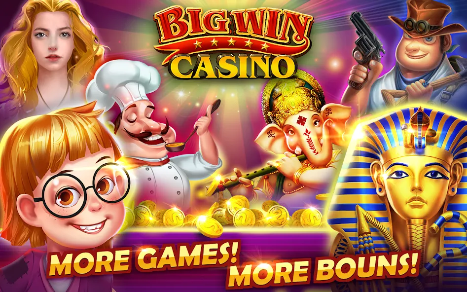 Big Win - Slots Casino™ (Биг Вин) МОД/Взлом [Деньги, Монеты и Меню MOD] Screenshot 1