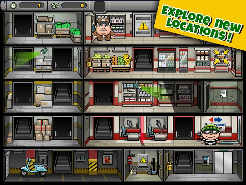 Bob The Robber 4 (Боб Грабитель 4) МОД/Взлом [Деньги, Монеты и Меню MOD] Screenshot 2