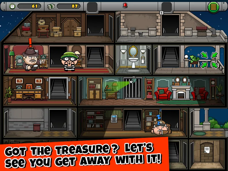 Bob The Robber 4 (Боб Грабитель 4) МОД/Взлом [Деньги, Монеты и Меню MOD] Screenshot 3