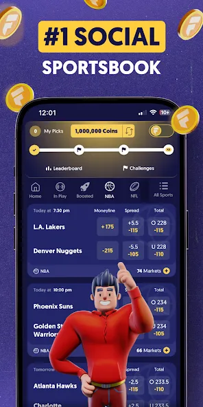 Fliff - Sports Picks (Флифф) МОД/Взлом [Много денег, Монет и Все открыто] Screenshot 1