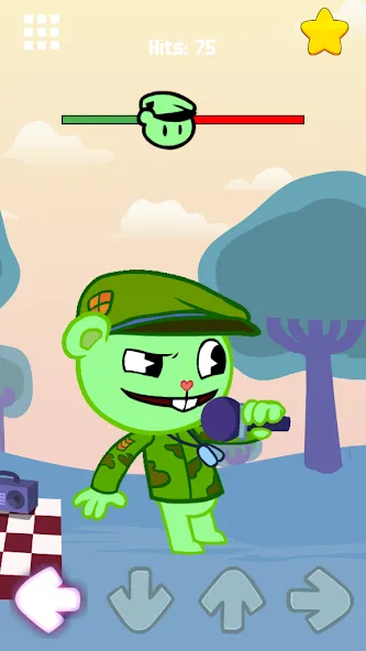 Flippy Happy Funkers FNF Mod (Флиппи Хэппи Фанкерс ФНФ Мод) МОД/Взлом [Меню, Бесконечные монеты и Открытые уровни] Screenshot 1