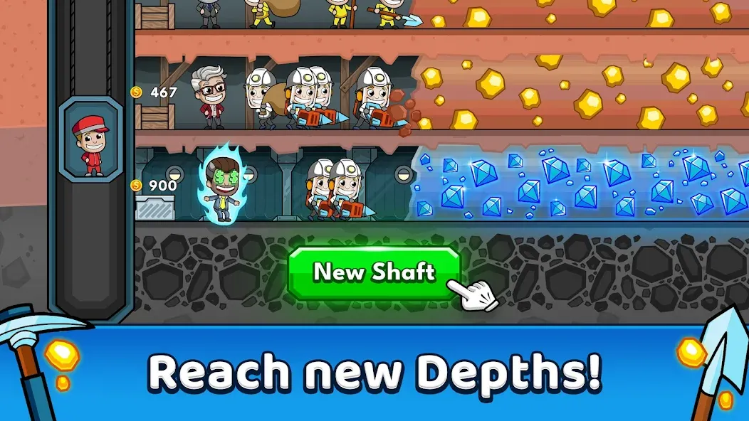 Idle Miner Tycoon: Gold Games МОД/Взлом [Много денег, Монет и Все открыто] Screenshot 3