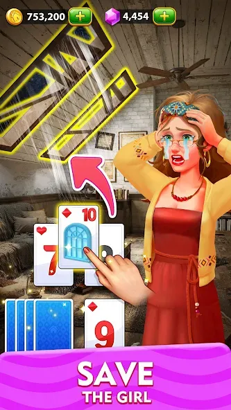 Solitaire Tripeaks Home: Merge (Солитер Трипикс Хоум) МОД/Взлом [Деньги, Монеты и Меню MOD] Screenshot 1