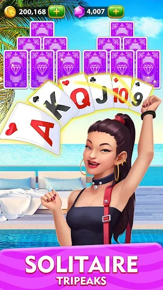 Solitaire Tripeaks Home: Merge (Солитер Трипикс Хоум) МОД/Взлом [Деньги, Монеты и Меню MOD] Screenshot 5