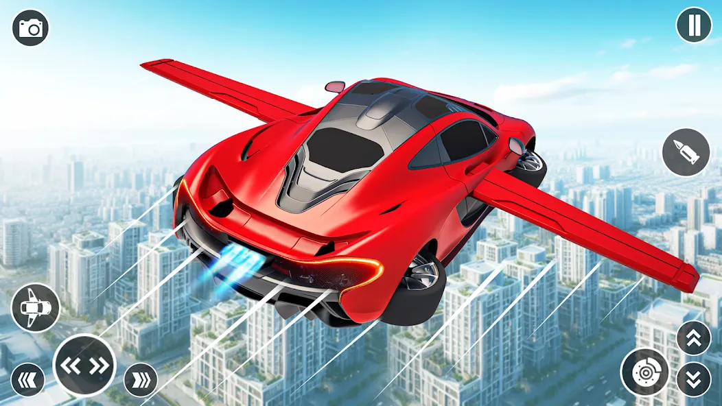Flying Car Robot Shooting Game МОД/Взлом [Деньги, Монеты и Меню MOD] Screenshot 1