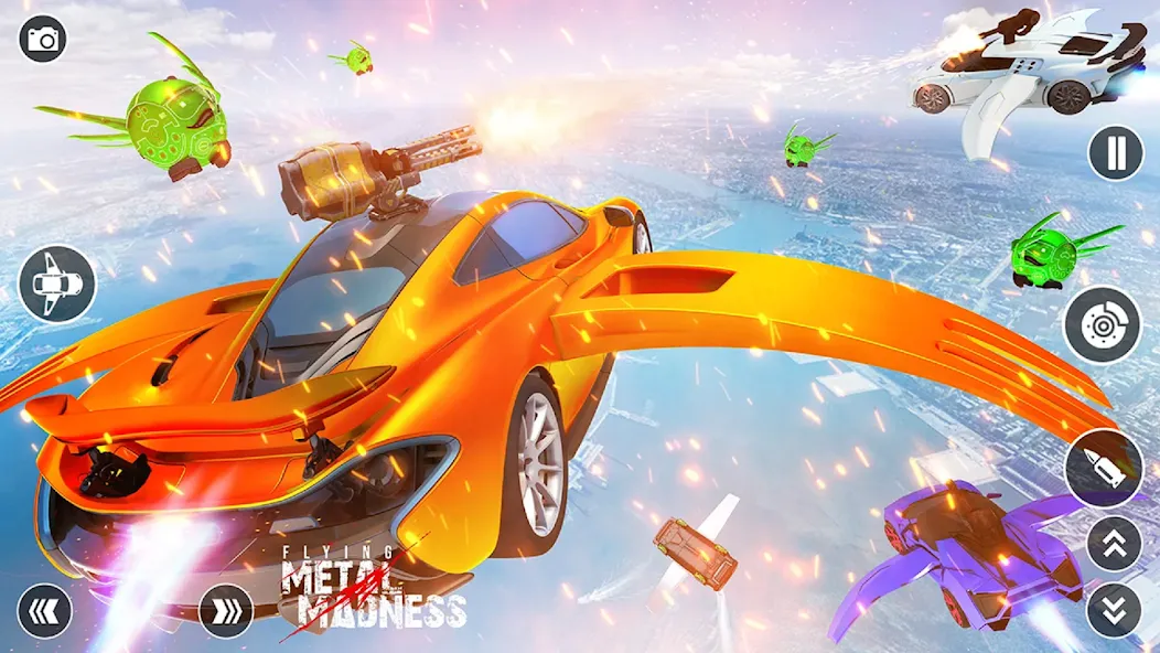 Flying Car Robot Shooting Game МОД/Взлом [Деньги, Монеты и Меню MOD] Screenshot 3
