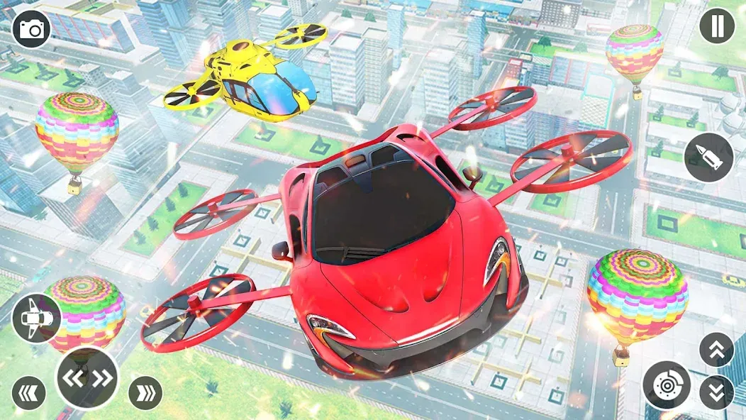 Flying Car Robot Shooting Game МОД/Взлом [Деньги, Монеты и Меню MOD] Screenshot 5