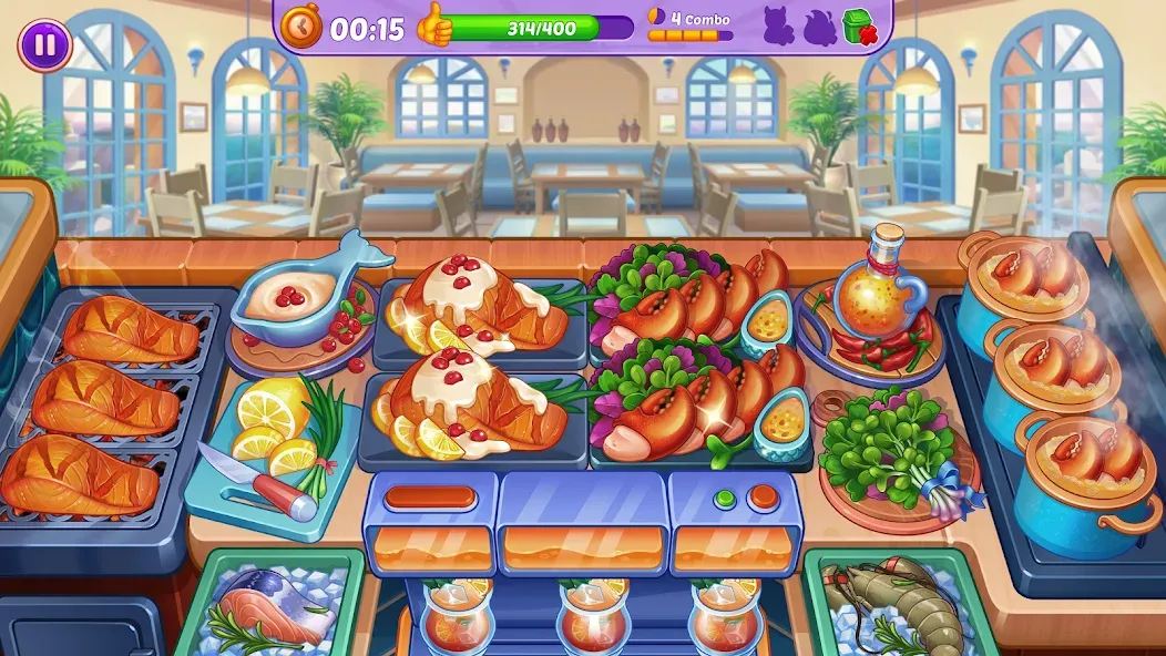 Cooking Crush - Cooking Game (Кукинг Краш) МОД/Взлом [Бесконечные деньги, Монеты и Мега MOD] Screenshot 2