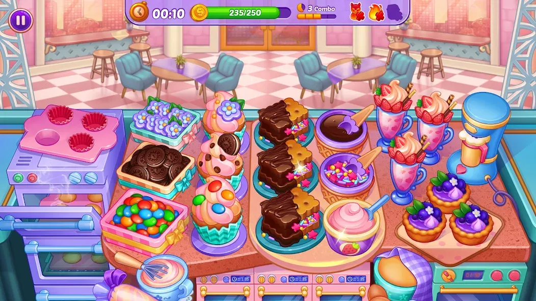 Cooking Crush - Cooking Game (Кукинг Краш) МОД/Взлом [Бесконечные деньги, Монеты и Мега MOD] Screenshot 3