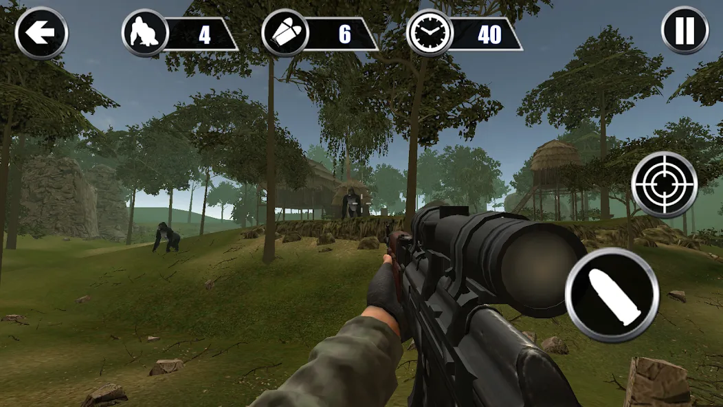 Gorilla Hunter: Hunting games (Горилла Хантер) МОД/Взлом [Много денег, Монет и Все открыто] Screenshot 2