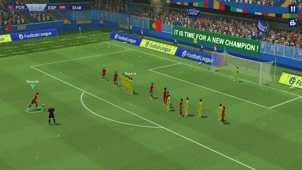 Football League 2024 (Футбольная Лига 2023) МОД/Взлом [Меню, Бесконечные монеты и Открытые уровни] Screenshot 4
