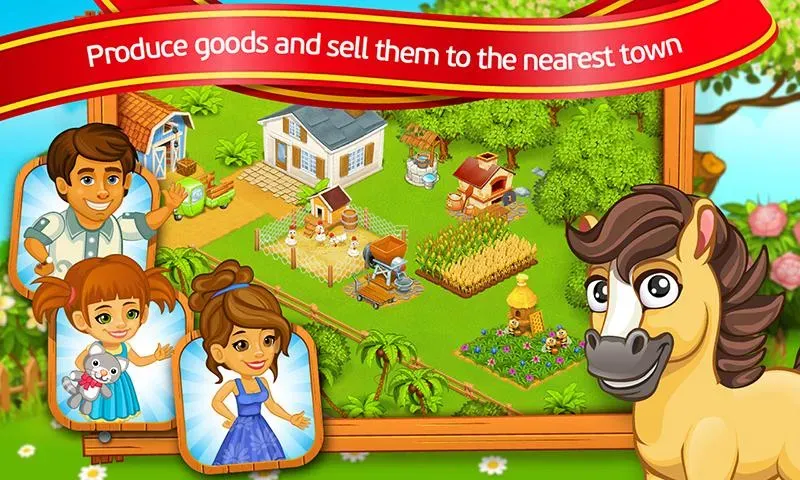 Farm Town: Cartoon Story МОД/Взлом [Меню, Бесконечные монеты и Открытые уровни] Screenshot 4
