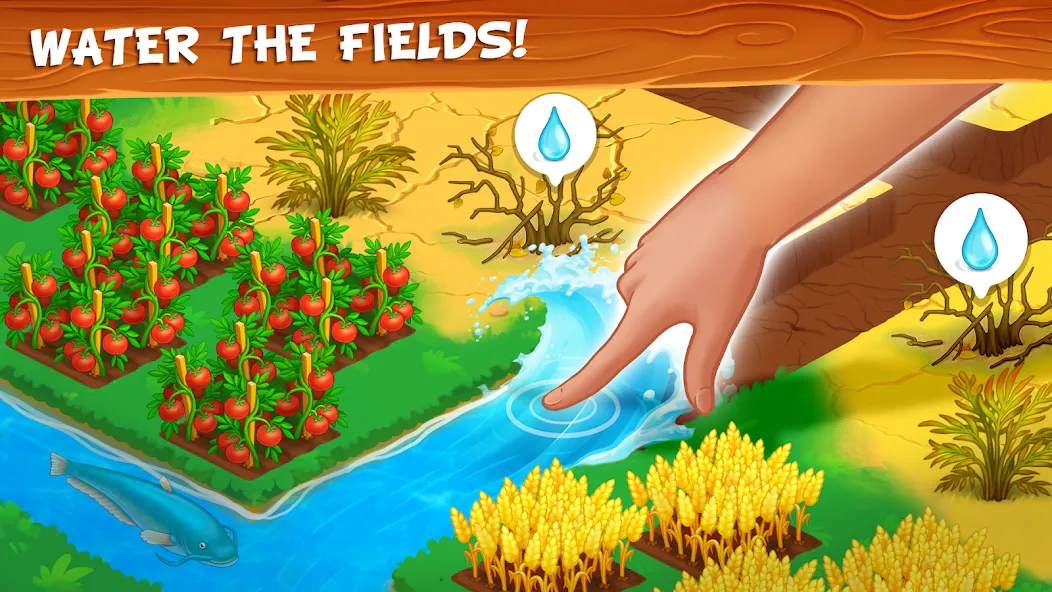 Farm Town - Family Farming Day (Фарм Таун) МОД/Взлом [Много монет, Открытые уровни и Мега MOD] Screenshot 1