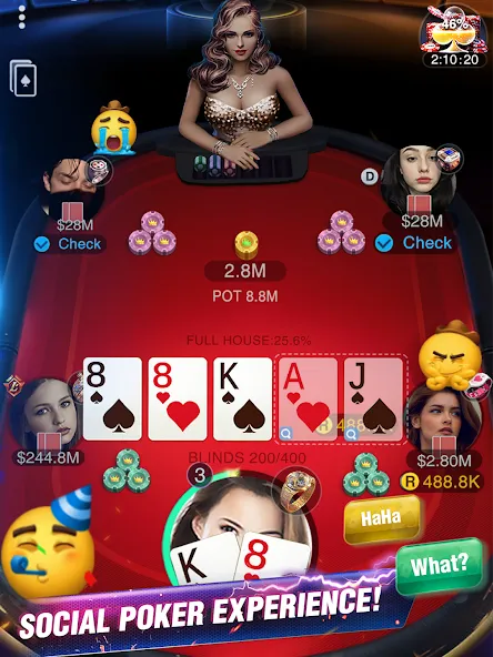 Holdem or Foldem - Texas Poker (Холдем или Фолдем) МОД/Взлом [Много денег, Монет и Все открыто] Screenshot 2