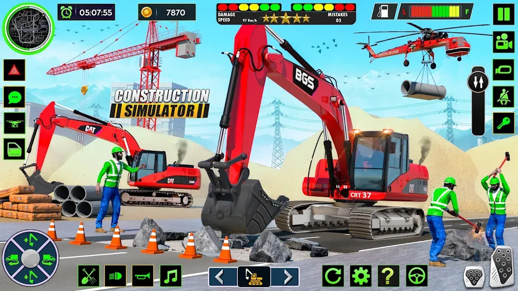 Real Road Construction Games (Реал Роад Конструкшн Геймс) МОД/Взлом [Много денег, Монет и Все открыто] Screenshot 5