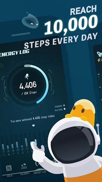 Walkr: Fitness Space Adventure (Уолкр) МОД/Взлом [Деньги, Монеты и Меню MOD] Screenshot 1