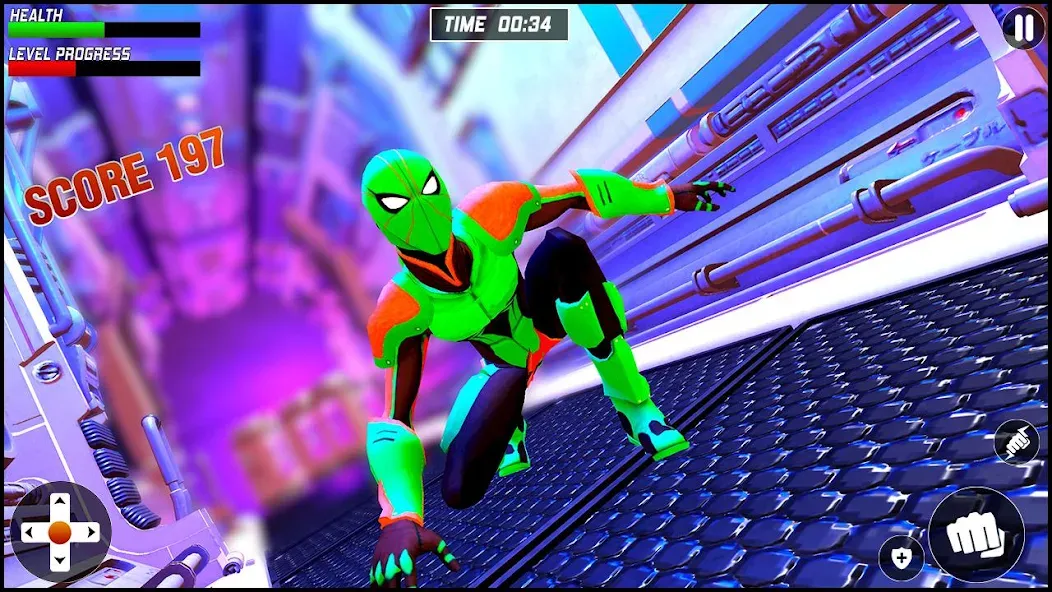Strange Robot Spider hero Game МОД/Взлом [Много монет, Открытые уровни и Мега MOD] Screenshot 2