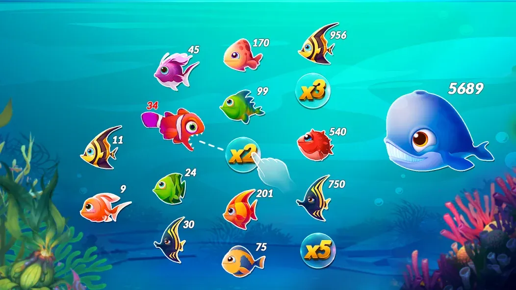 Big Eat Fish Games Shark Games МОД/Взлом [Много денег, Монет и Все открыто] Screenshot 3