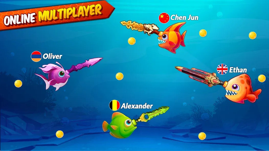 Big Eat Fish Games Shark Games МОД/Взлом [Много денег, Монет и Все открыто] Screenshot 4